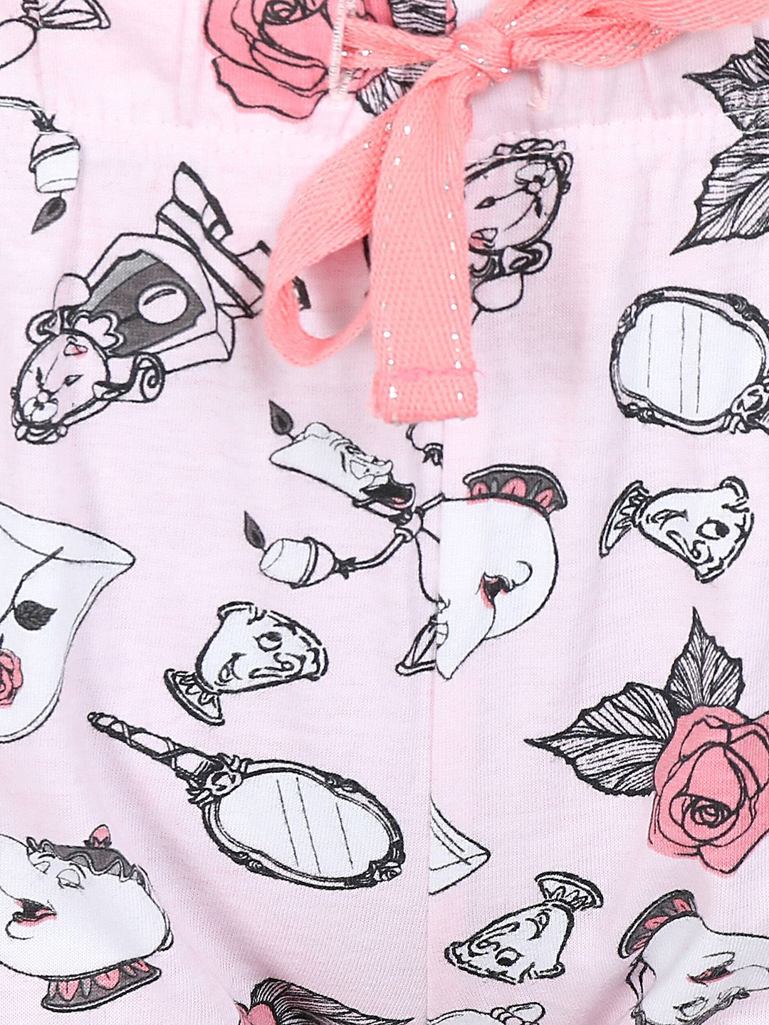 Kotty Women Pink & Grey Printed Lounge Shorts KTTSLEEPSHORTS234