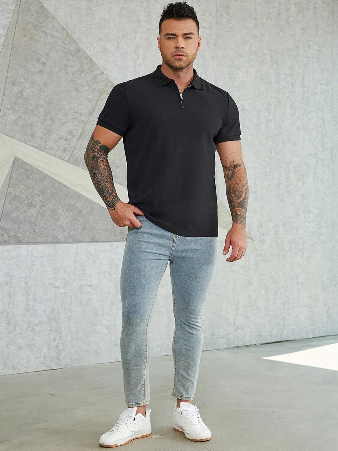 Kotty Men Polo Collar Cotton T-shirt