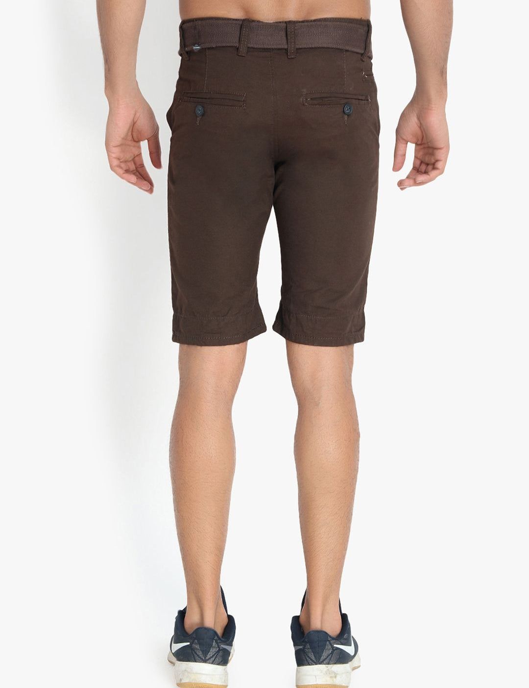Kotty Men Coffee Brown Solid Regular Fit Regular Shorts