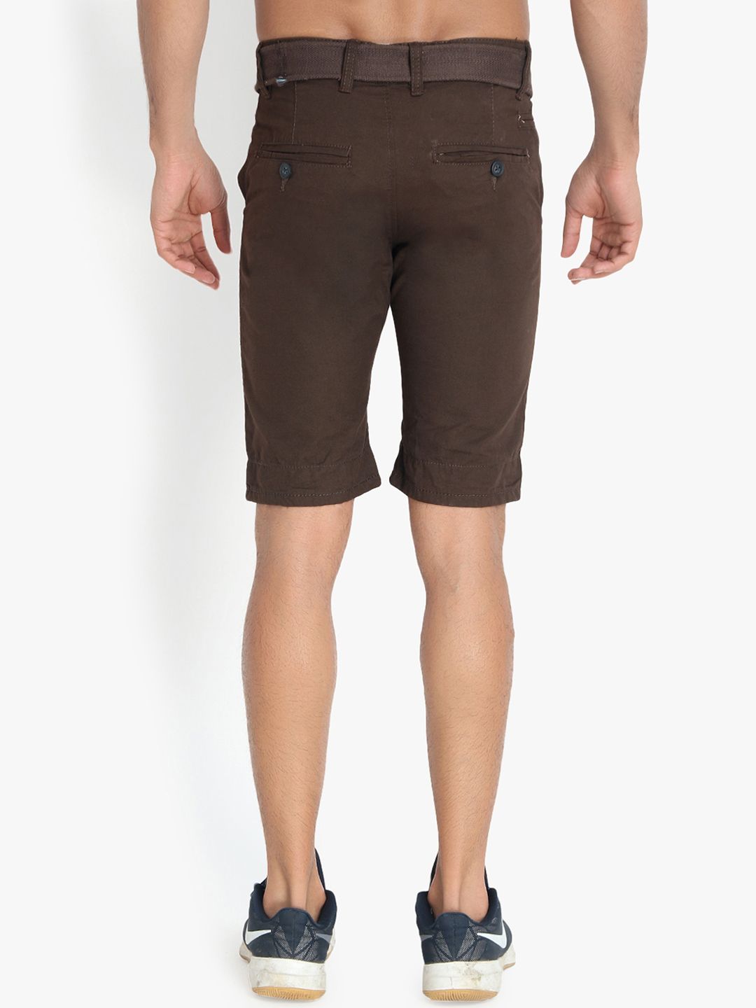 Kotty Men Coffee Brown Solid Regular Fit Regular Shorts