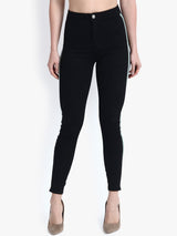 Kotty Women Black Skinny Fit High-Rise Clean Look Stretchable Jeans