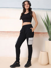 Kotty Women Cotton Relaxed -Fit Mid-Rise Joggers 