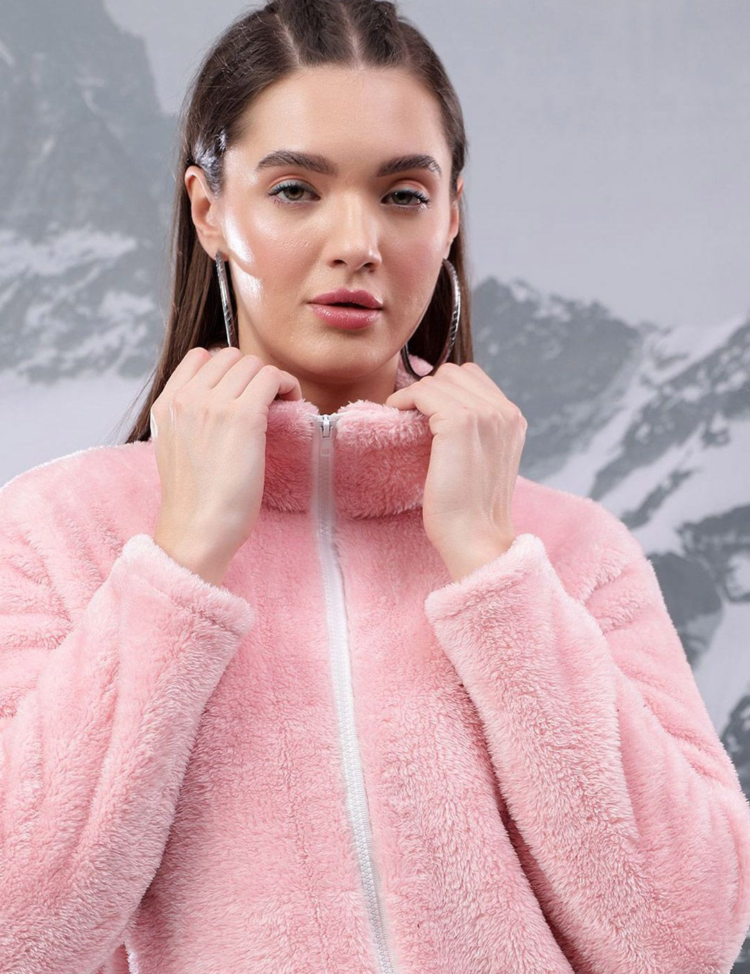 Kotty Women Mock Collar Sweatshirt