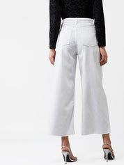 Kotty Women White Flared High-Rise Clean Look Jeans