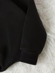 Kotty Round Neck Graphic Printed Fleece Sweatshirt