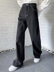 Kotty Women Wide Leg High-Rise Clean Look Stretchable Jeans