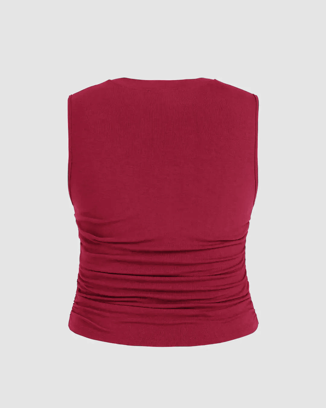 Plus Size Stylish Maroon Sleeveless Women’s Tops