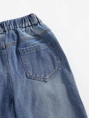 Kotty Girls Blue Jean Mildly Distressed Light Fade Jeans