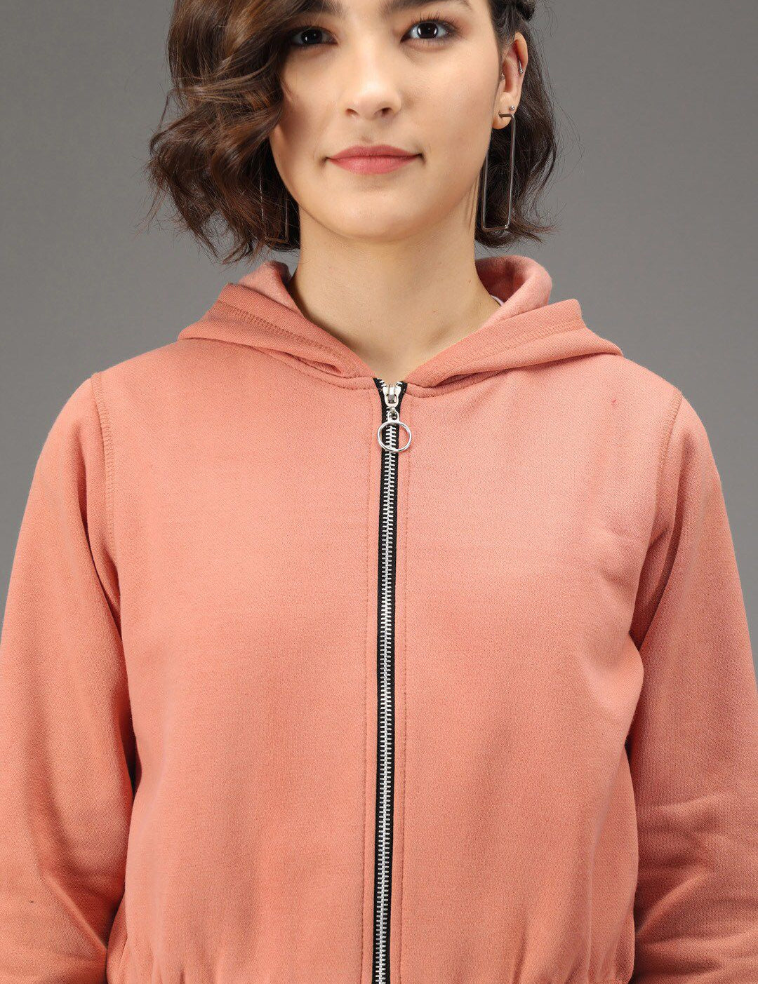 Kotty Women Pink Hooded Sweatshirt