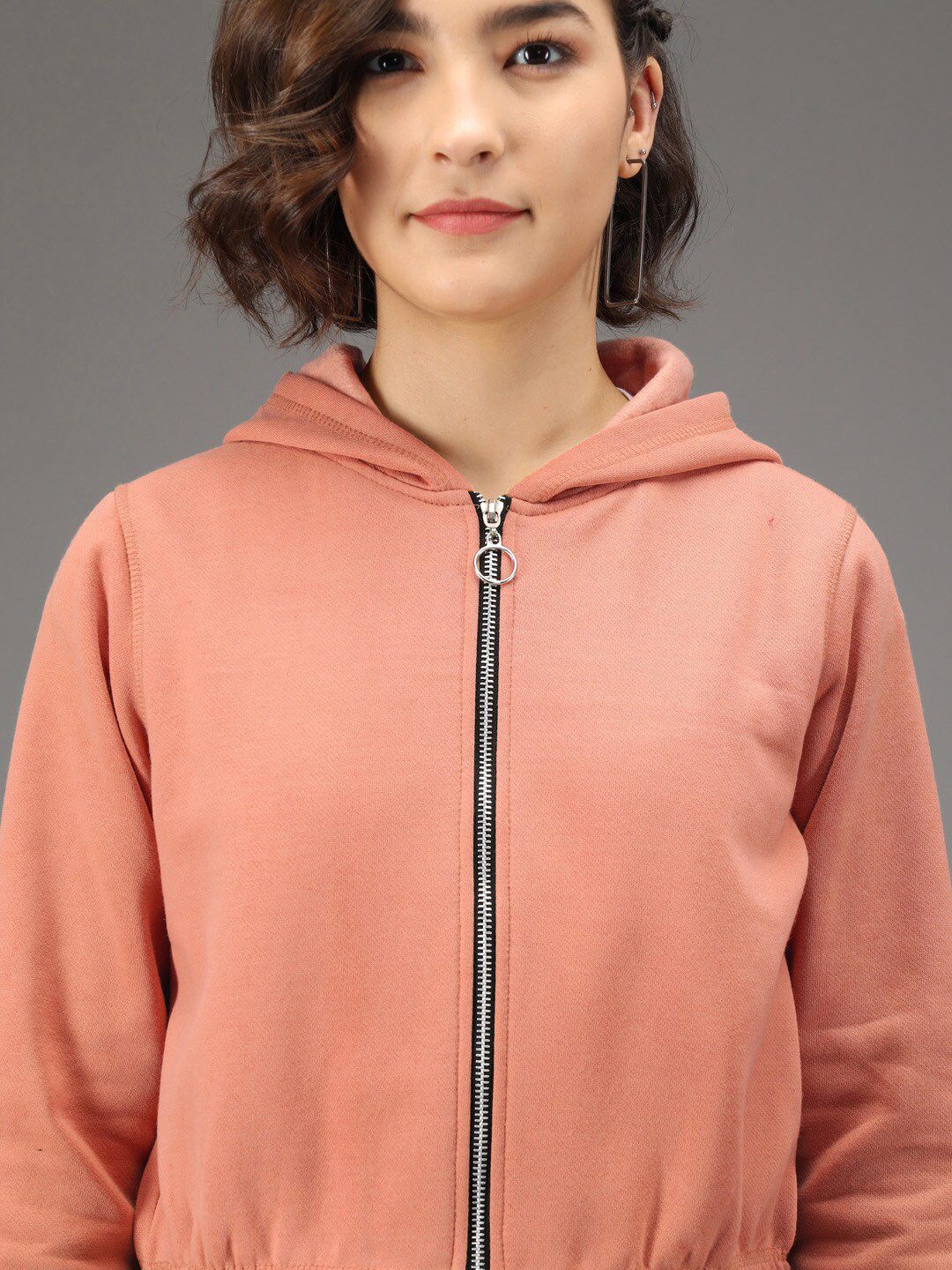 Kotty Women Pink Hooded Sweatshirt