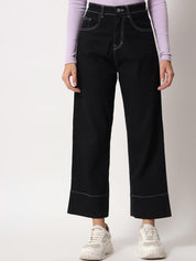 Kotty Women Straight Fit High-Rise Cotton Stretchable Jeans