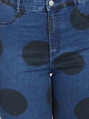 Kotty Women Blue Skinny Fit High-Rise Slash Knee Jeans