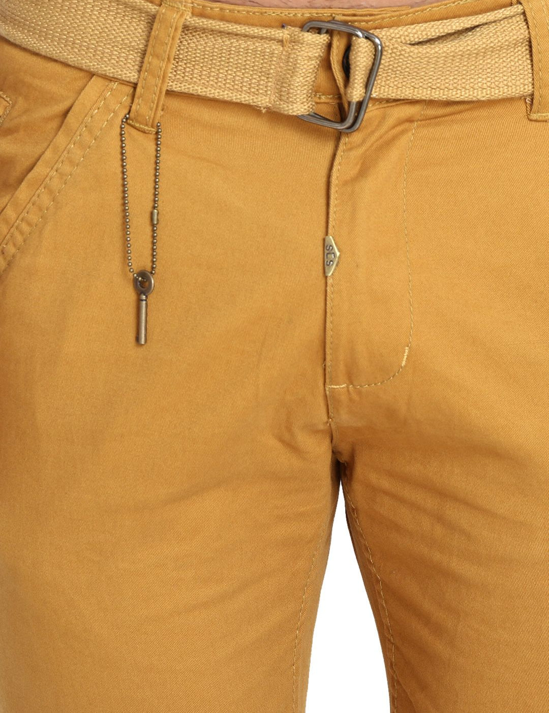 Kotty Men Mustard Solid Regular Fit Regular Shorts