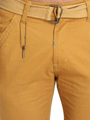 Kotty Men Mustard Solid Regular Fit Regular Shorts