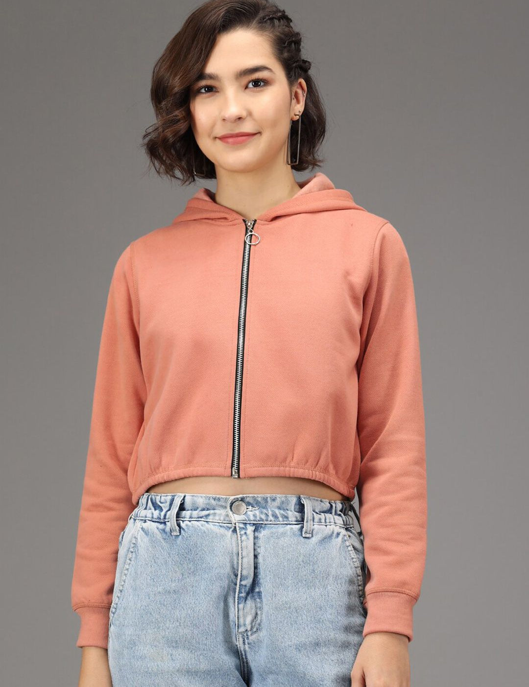 Kotty Women Pink Hooded Sweatshirt