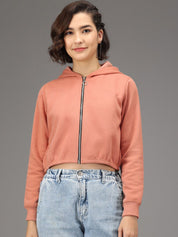 Kotty Women Pink Hooded Sweatshirt