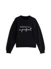 Kotty Women Typography Printed Round Neck Therma-Fit Sweatshirt