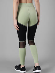 Kotty Women Green Solid Training Tights