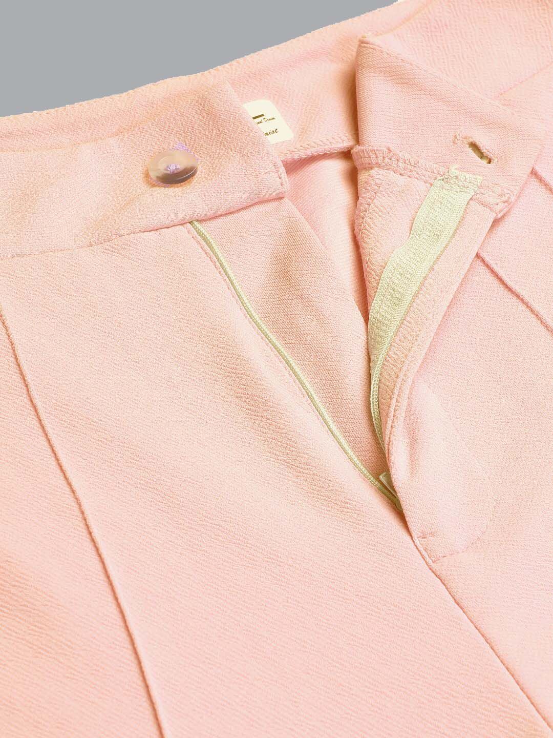 Kotty Women Straight Fit High-Rise Easy Wash Trousers