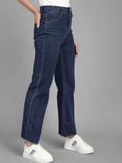 Kotty Women Straight Fit High-Rise Stretchable Jeans