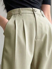 Kotty Women Relaxed Straight Leg Straight Fit Easy Wash Parallel Trousers