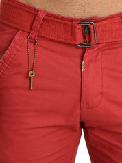 Kotty Men Maroon Solid Regular Fit Regular Shorts