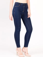Kotty Women Navy Blue Skinny Fit High-Rise Clean Look Jeans
