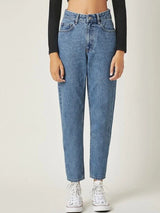 Kotty Women Blue High-Rise Slash Knee Jeans