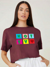 Kotty Women Printed Crop T-shirt