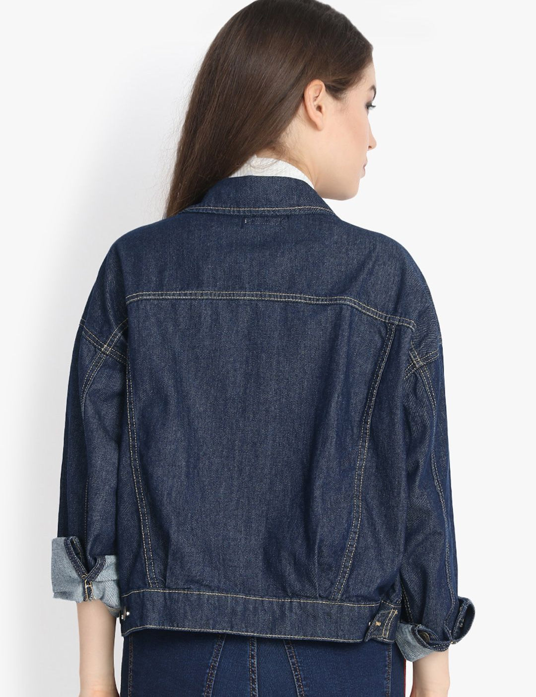 Kotty Women Blue Solid Denim Jacket