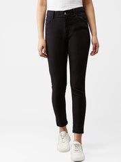 Kotty Women Black Skinny Fit High-Rise Clean Look Jeans