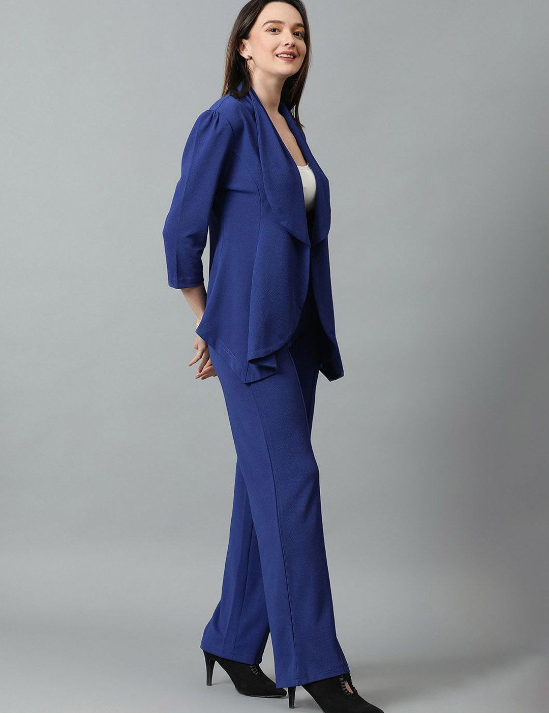 Kotty Blue Shawl Neck Blazer & Trouser