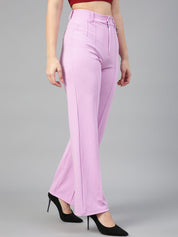 Kotty Women Pack Of 2 Straight Fit High-Rise Easy Wash Parallel Trousers