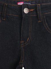Kotty Girls Black Jean Frayed Hem Jeans