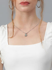 Kotty White Square Neck Flutter Sleeves A-Line Top