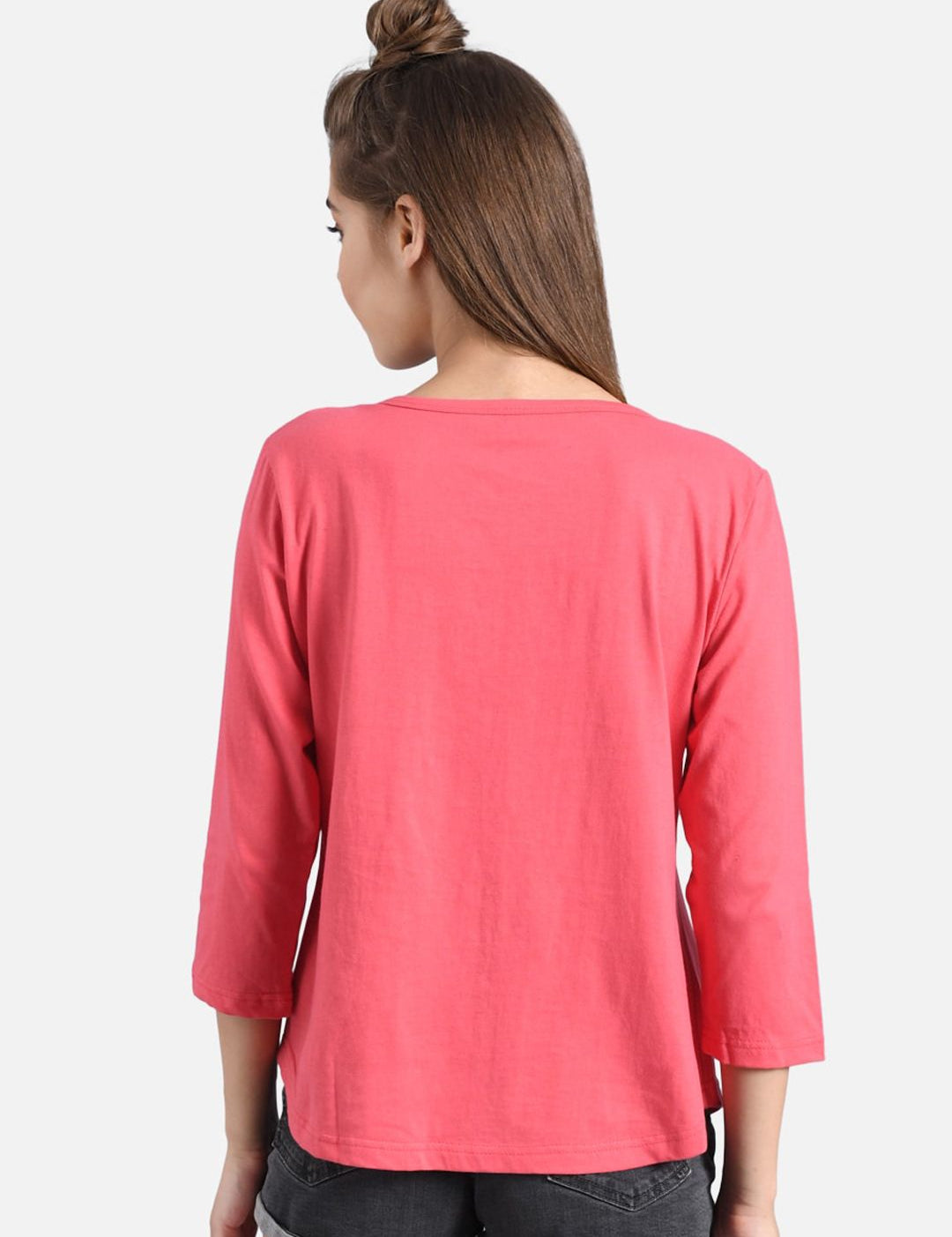 Kotty Women Multicoloured Pack Of 2 Colourblocked Round Neck T-shirt