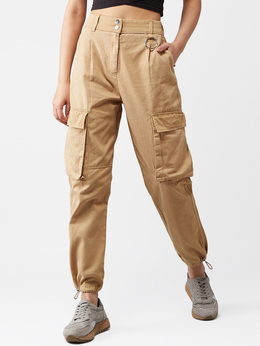 Kotty Women Beige Skinny Fit High-Rise Clean Look Jeans