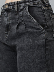 Kotty Women Jean Straight Fit Mildly Distressed Light Fade Stretchable Jeans