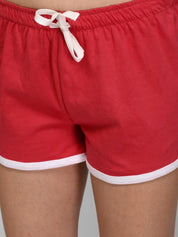 Kotty Pack of 2 Women Slim Fit Low-Rise Gym Cotton Shorts