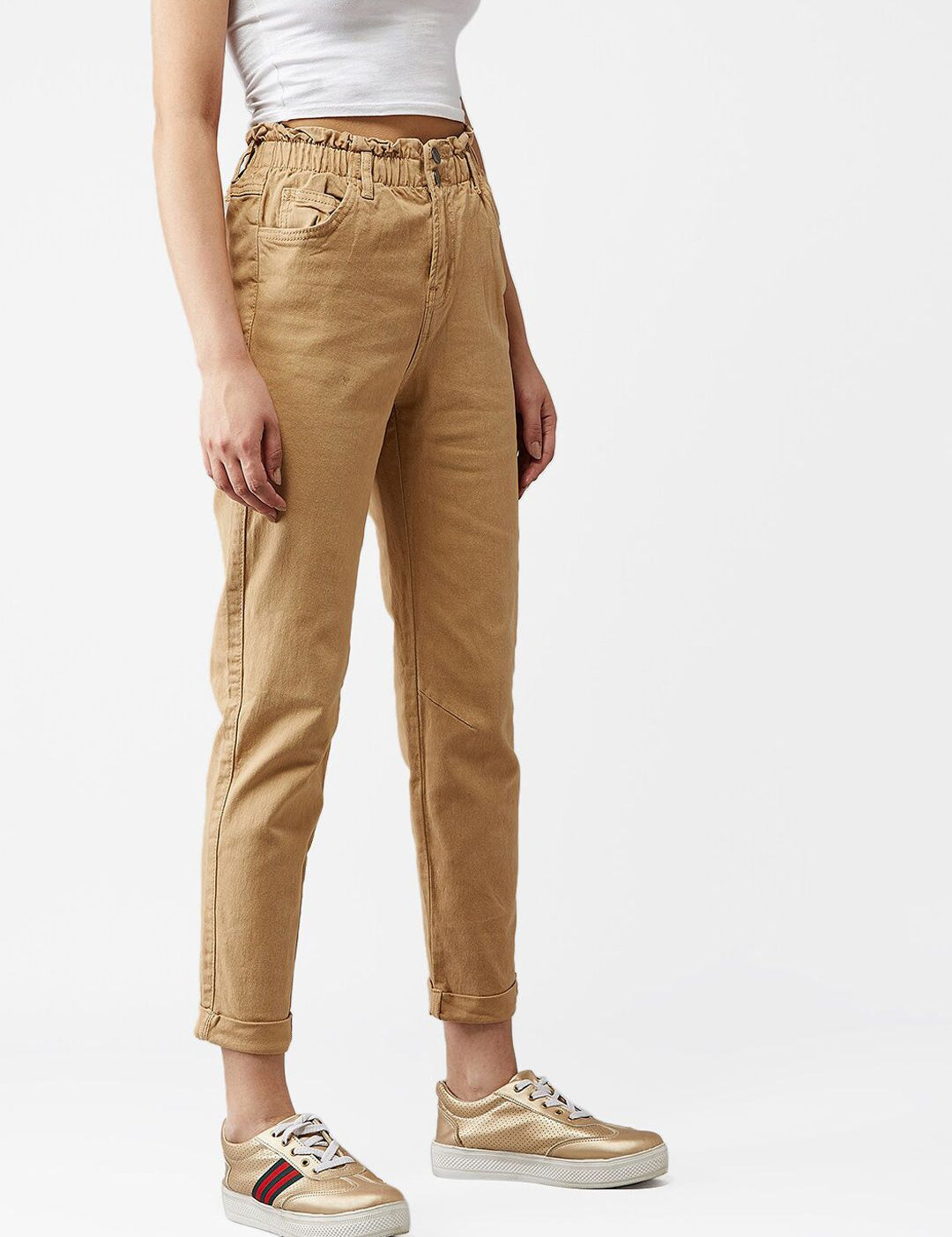 Kotty Women Beige Skinny Fit Jeans