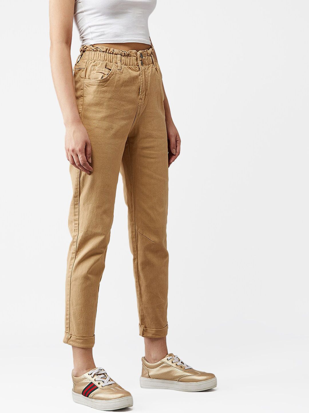 Kotty Women Beige Skinny Fit Jeans