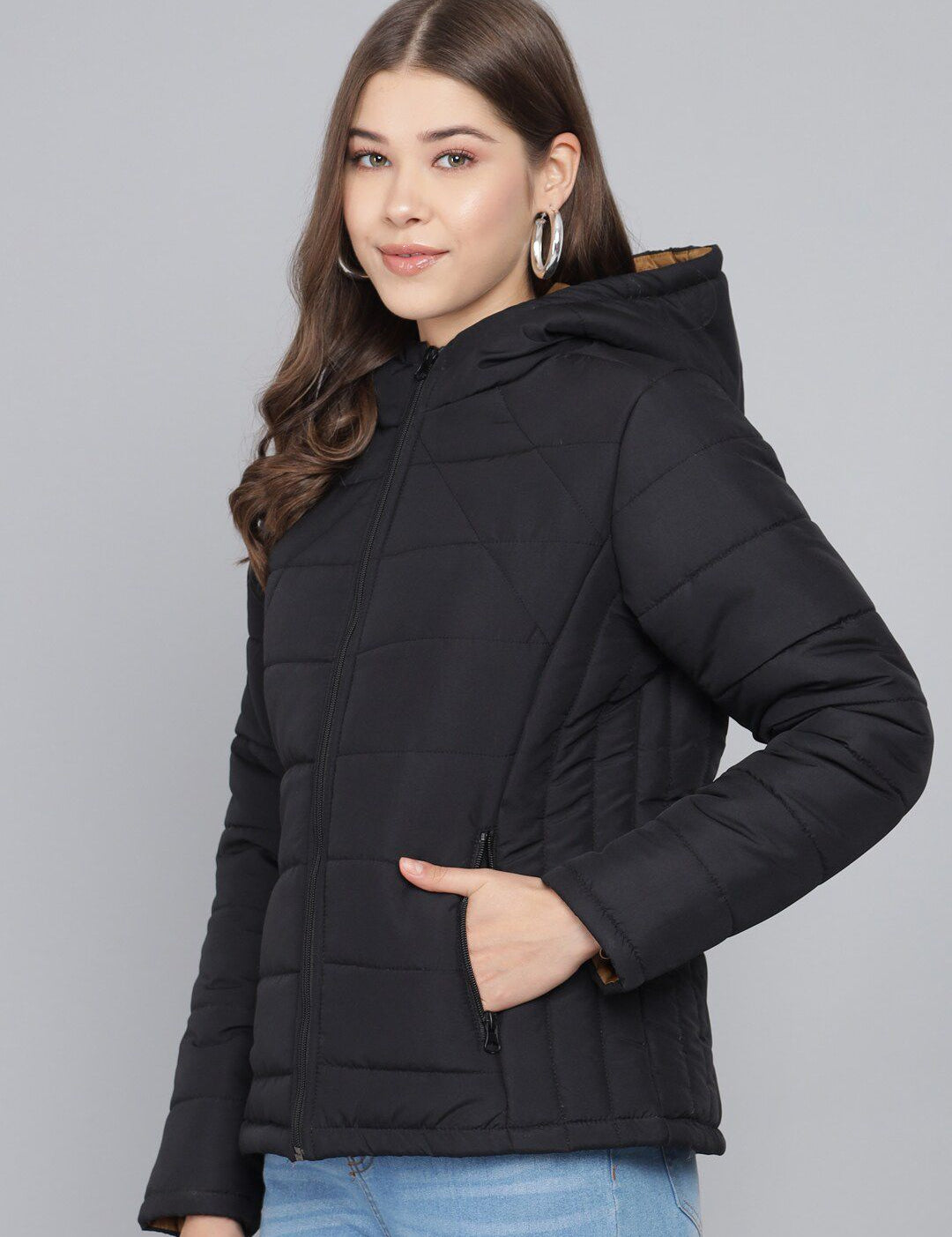 Kotty Women Black Lightweight Padded Jacket