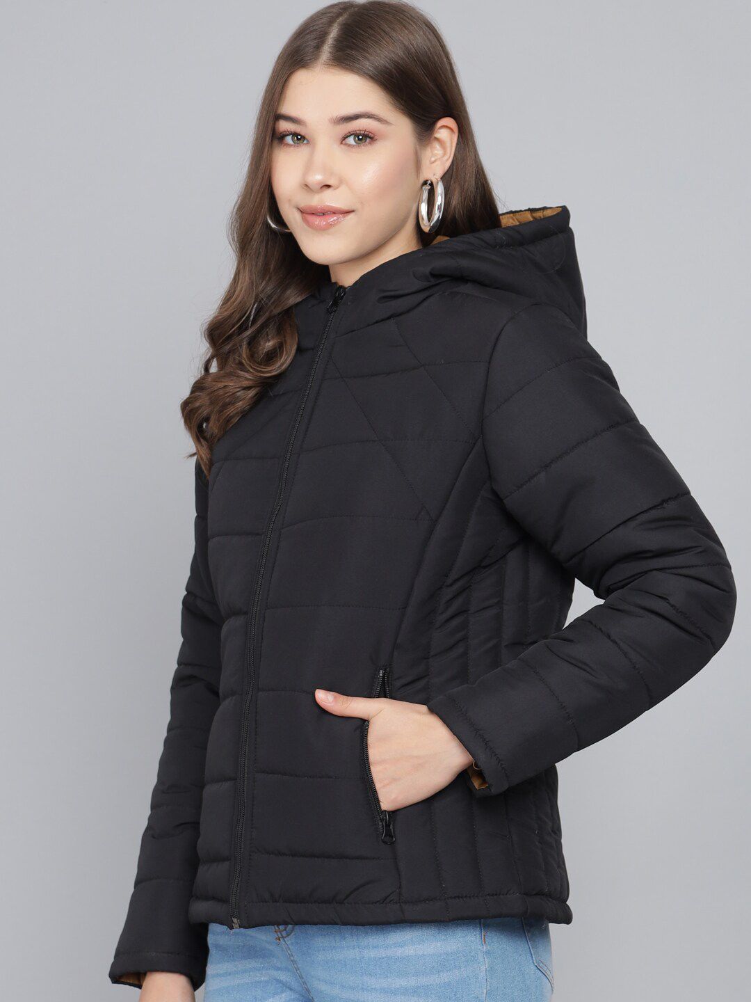 Kotty Women Black Lightweight Padded Jacket