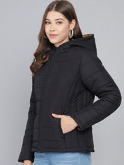 Kotty Women Black Lightweight Padded Jacket