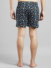 Kotty Men Black & Blue Printed Boxers KTTMENSBOXER47S