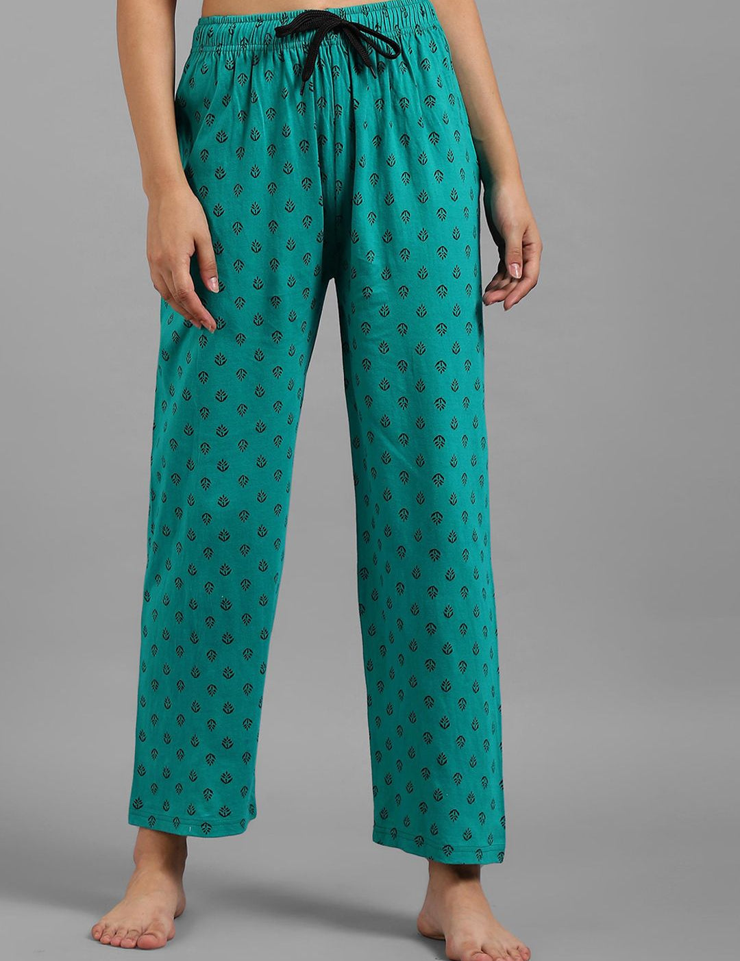 Kotty Women Green Printed Lounge Pants