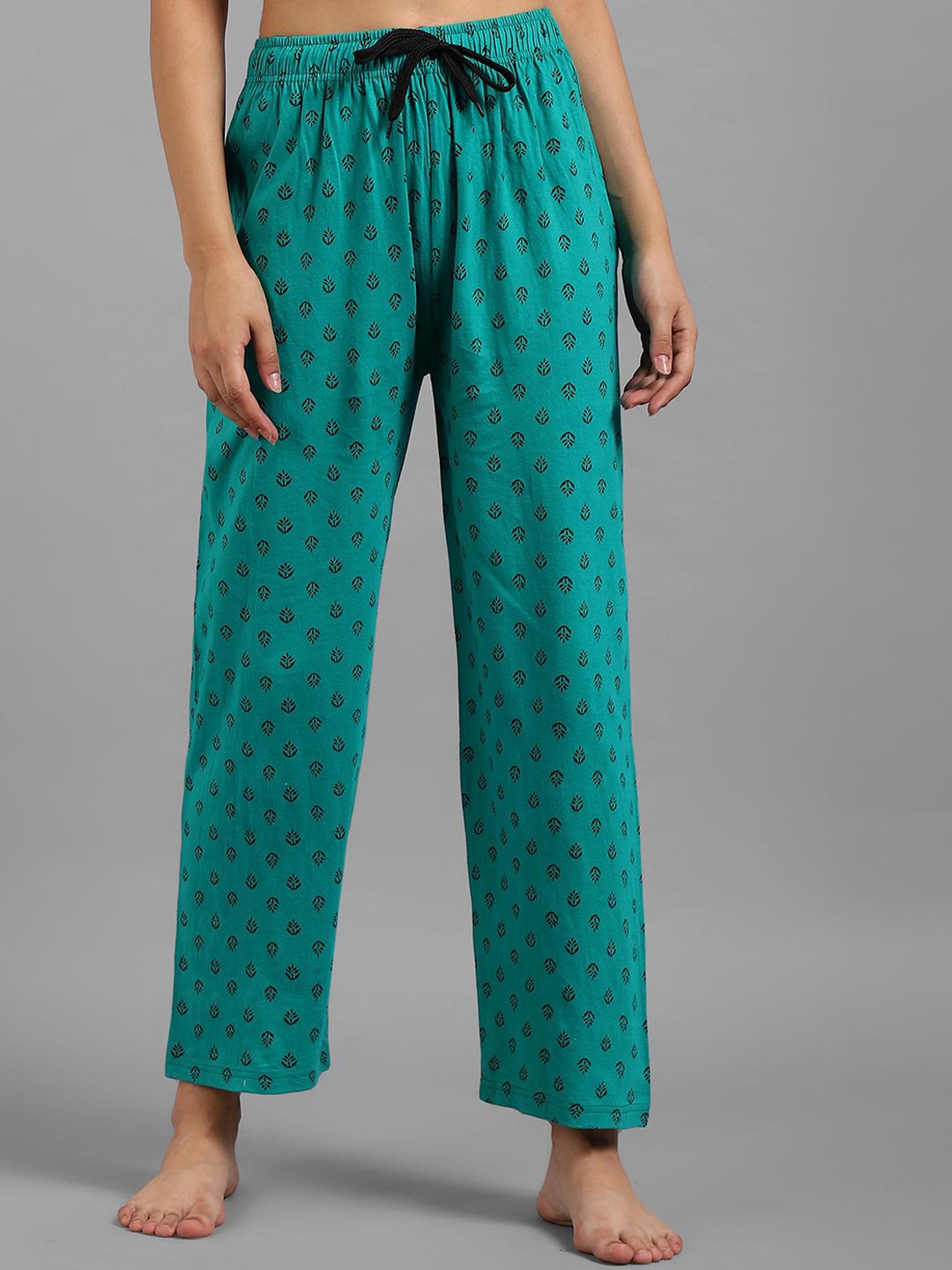 Kotty Women Green Printed Lounge Pants