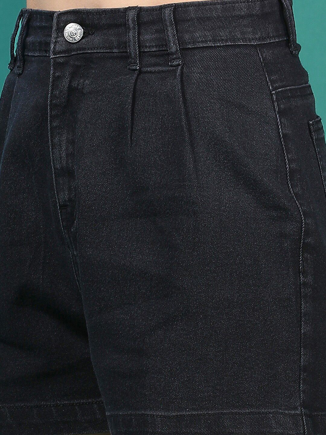 Stylecast X KOTTY Basics Women High-Rise Denim Shorts