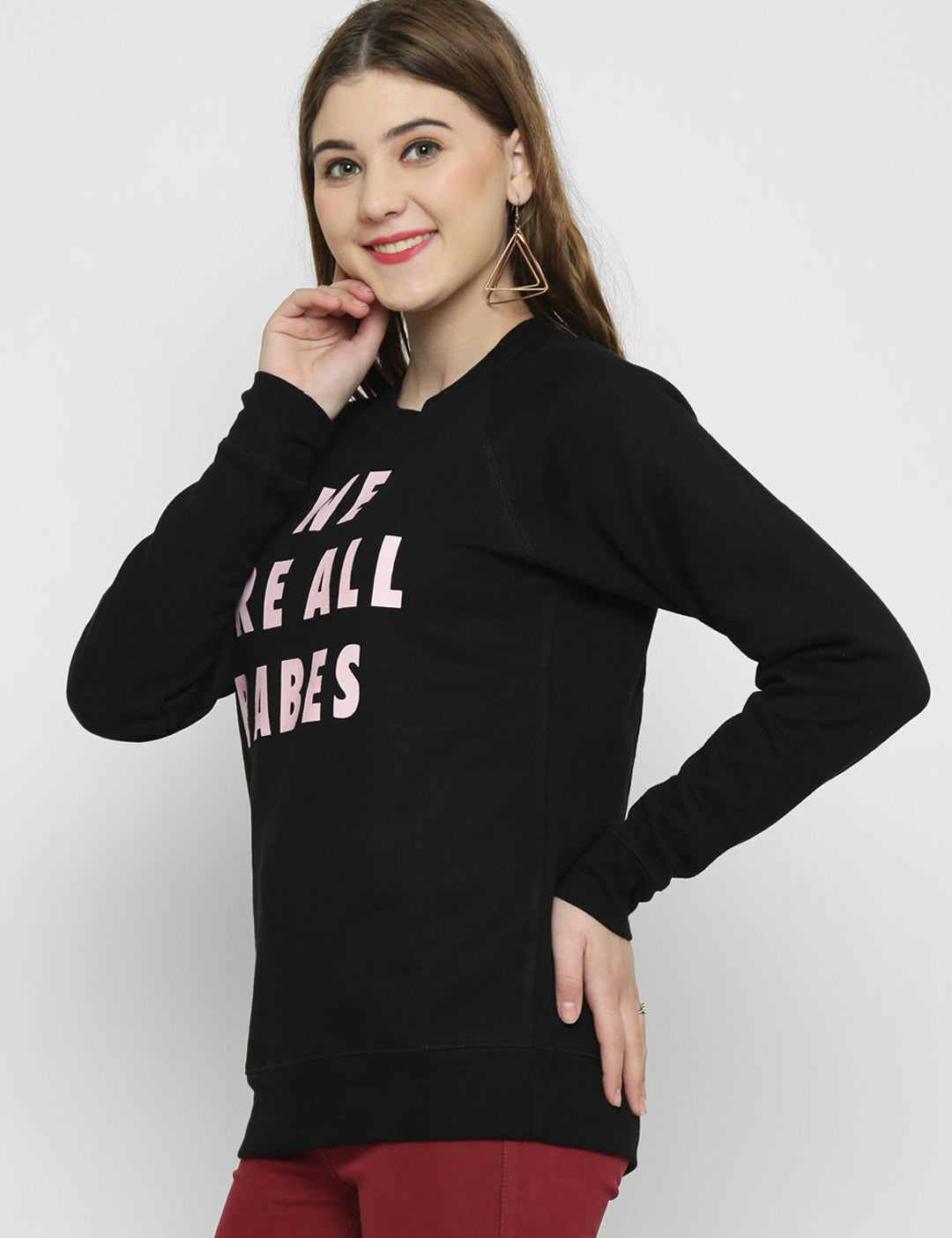 Kotty Women Black Printed Sweatshirt