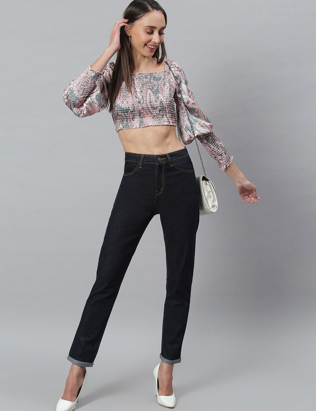 Kotty Women Black Slim Fit High-Rise Stretchable Jeans